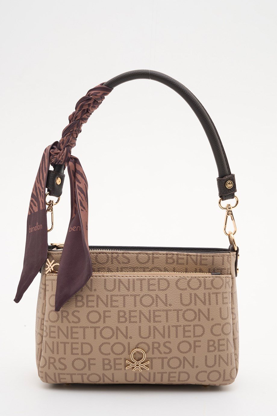BENETTON-ST DERİ1898-2K7 BENETTON ÇANTA-VİZON KAHVE