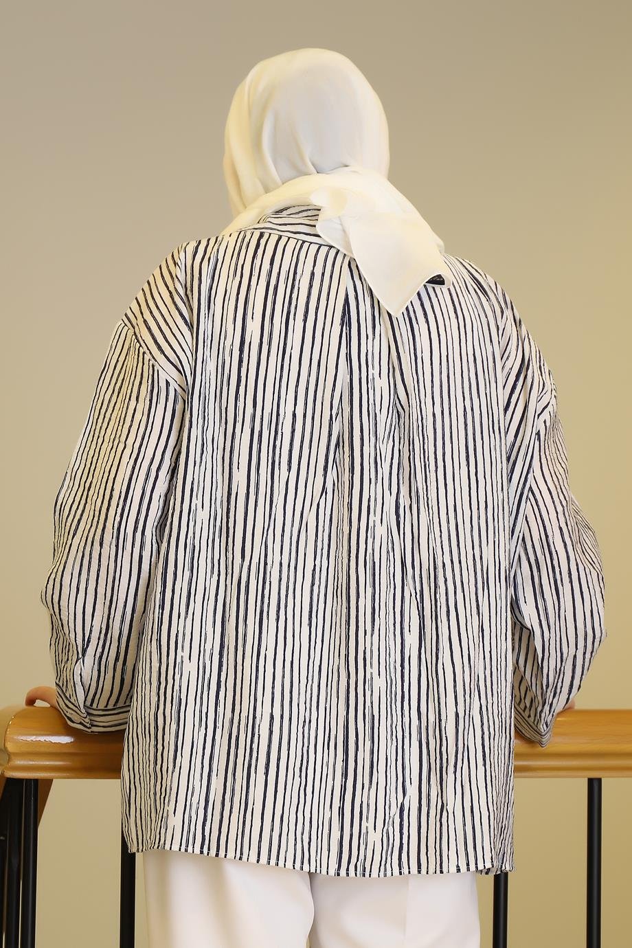 BISOU7499-2Y5 BISOU GÖMLEKBEYAZ