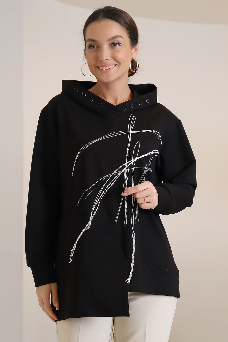 BZ-806-2K3 BIZE FASHION TUNİKSİYAH