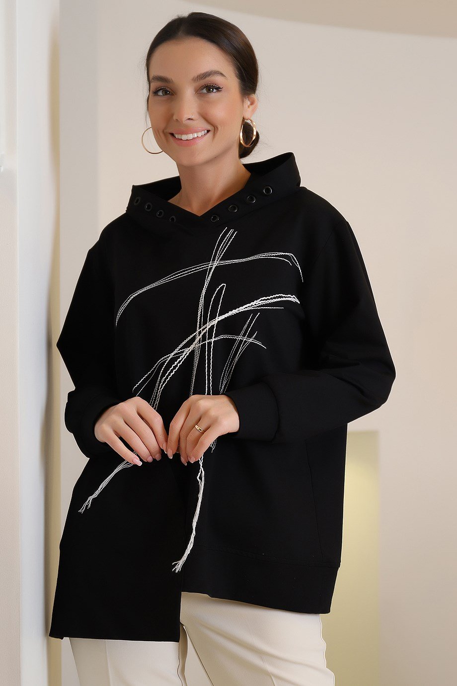 BZ-806-2K3 BIZE FASHION TUNİKSİYAH