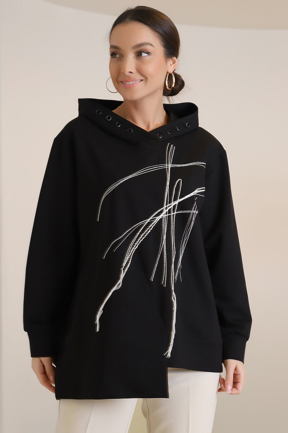 BZ-806-2K3 BIZE FASHION TUNİKSİYAH