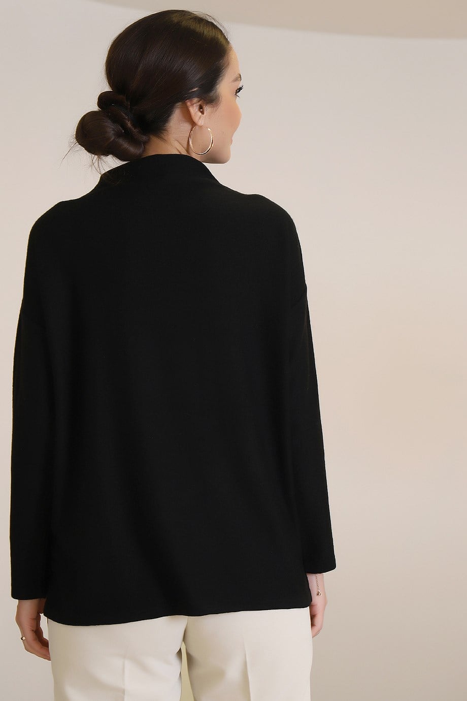 BZT-0095-2K3 BIZE FASHION KAZAKSİYAH EKRU