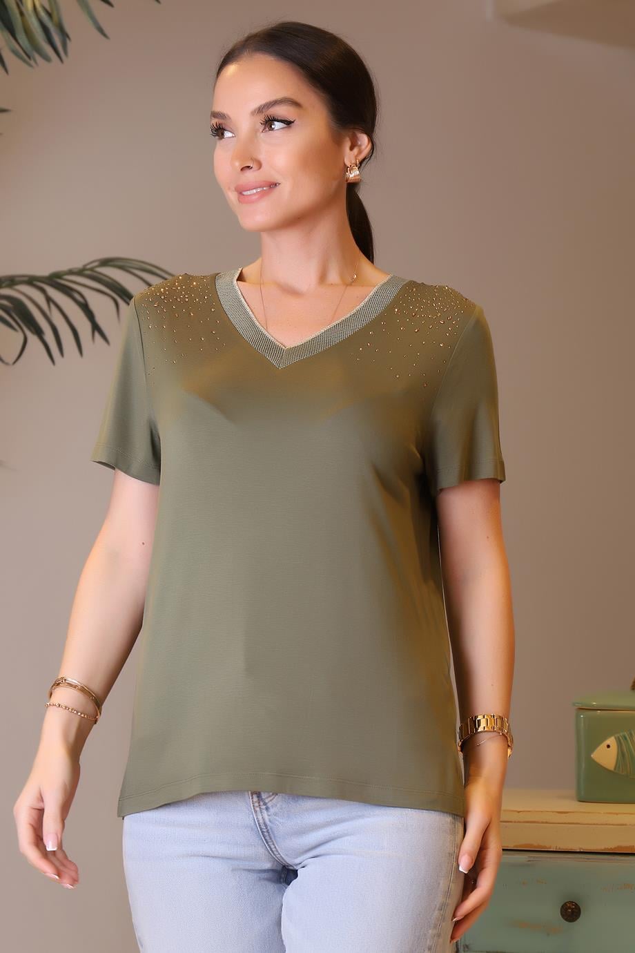 CAMELİA022-2Y4 ELLA CAMELIA BLUZHAKİ