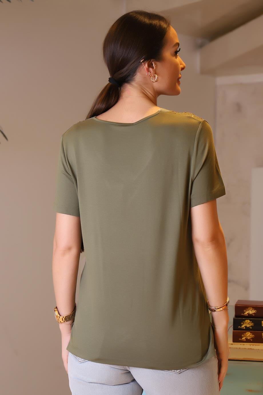 CAMELİA022-2Y4 ELLA CAMELIA BLUZHAKİ