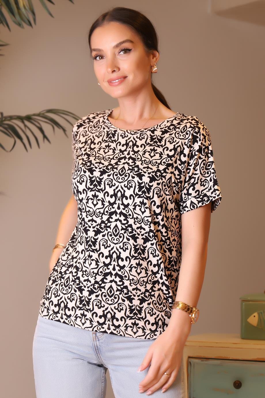 CAMELİA027-2Y4 ELLA CAMELIA BLUZSİYAH