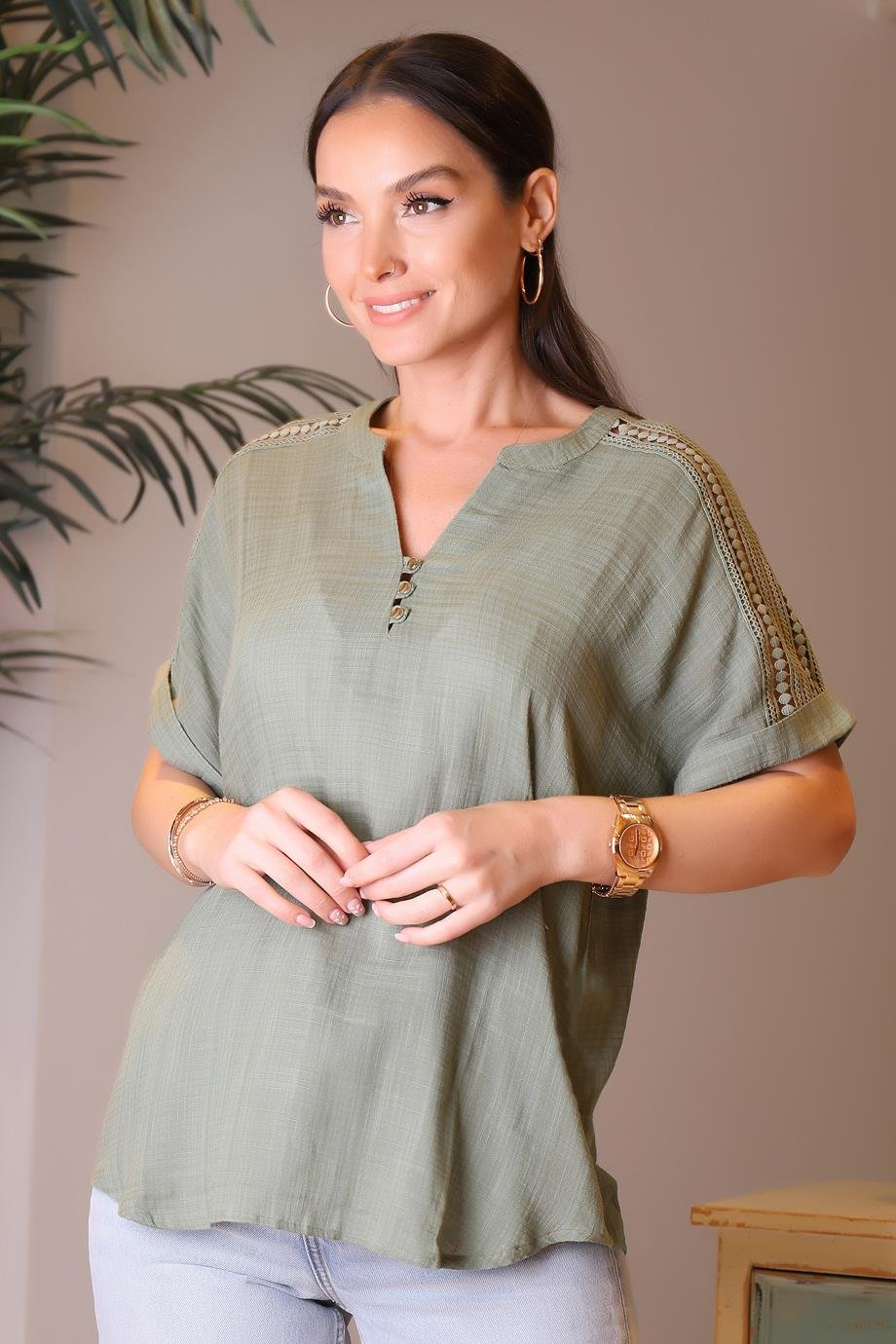 CAMELİA063-2Y4 ELLA CAMELIA BLUZHAKİ