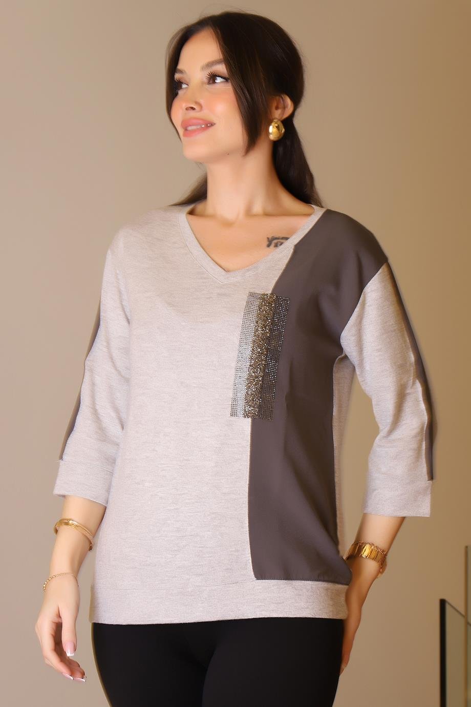 DAİDO00726-2K5 DAİDO TSHIRTGRİ MELANJ