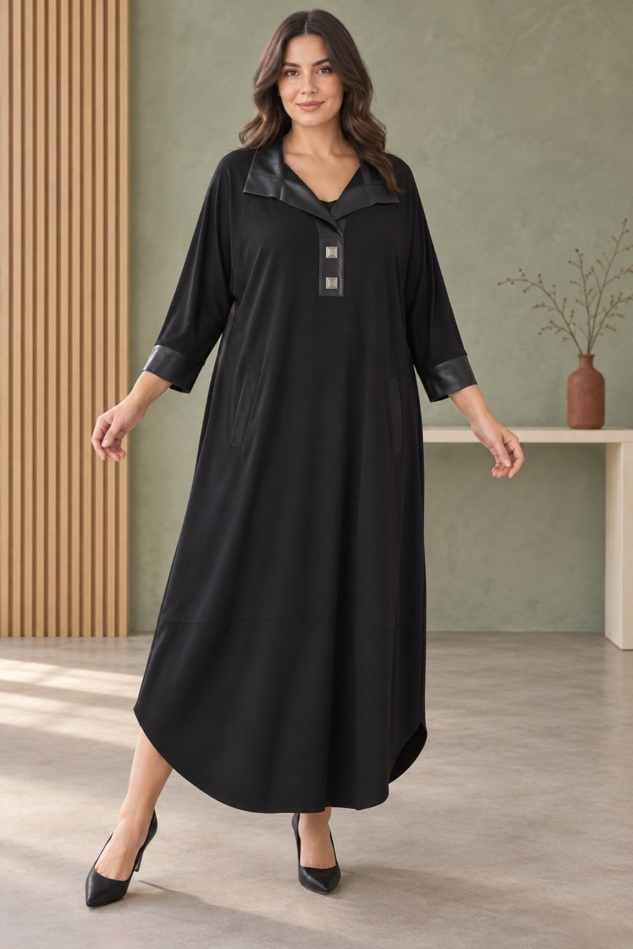 DE WHİTES11700-2K7 DE WHİTE'S ELBİSE-SİYAH