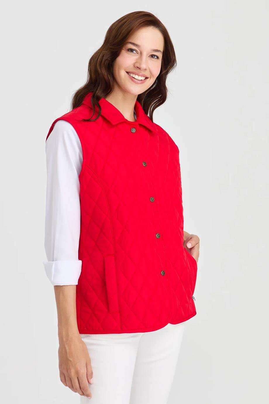 DESEN21437-2K5 DESEN YELEKKIRMIZI