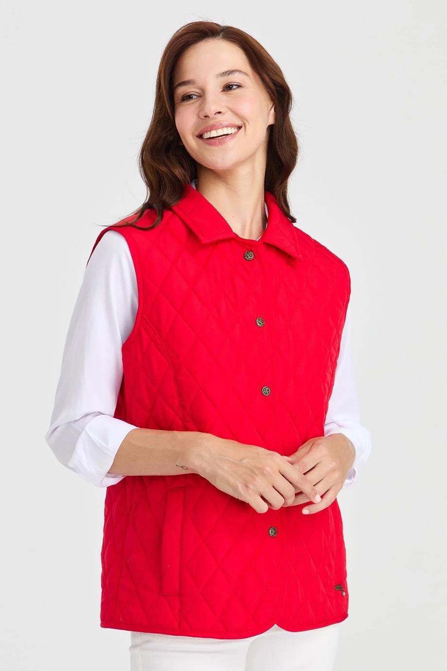 DESEN21437-2K5 DESEN YELEKKIRMIZI