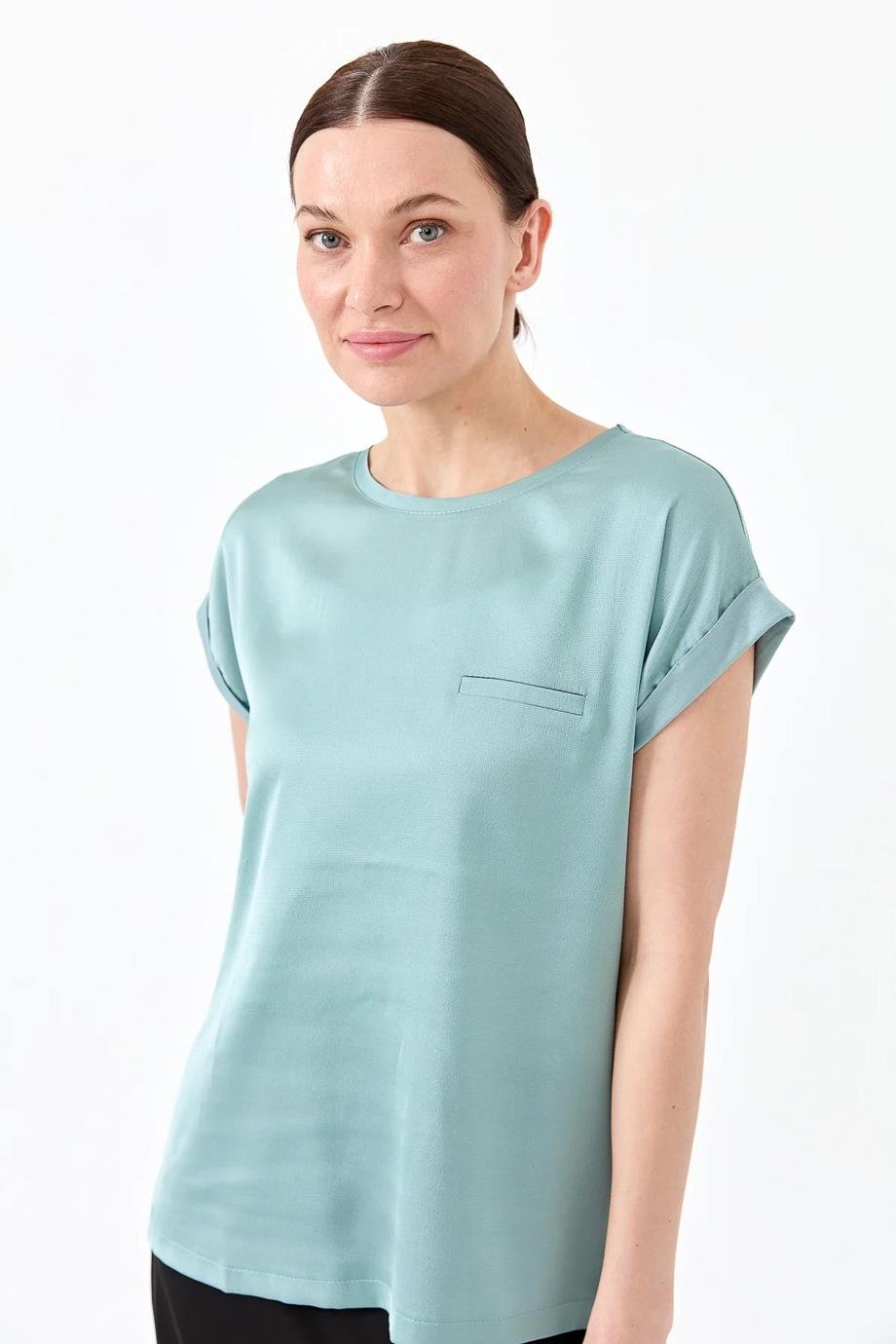 DESEN22707-2Y4 DESEN BLUZS.YEŞİL