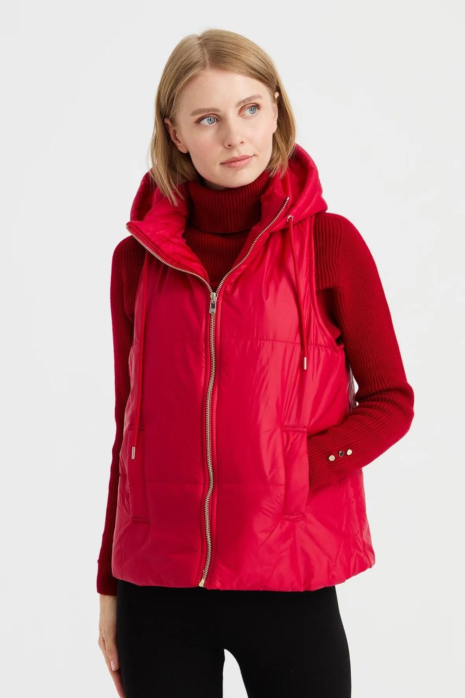 DESEN23409-2K4 DESEN YELEKKIRMIZI