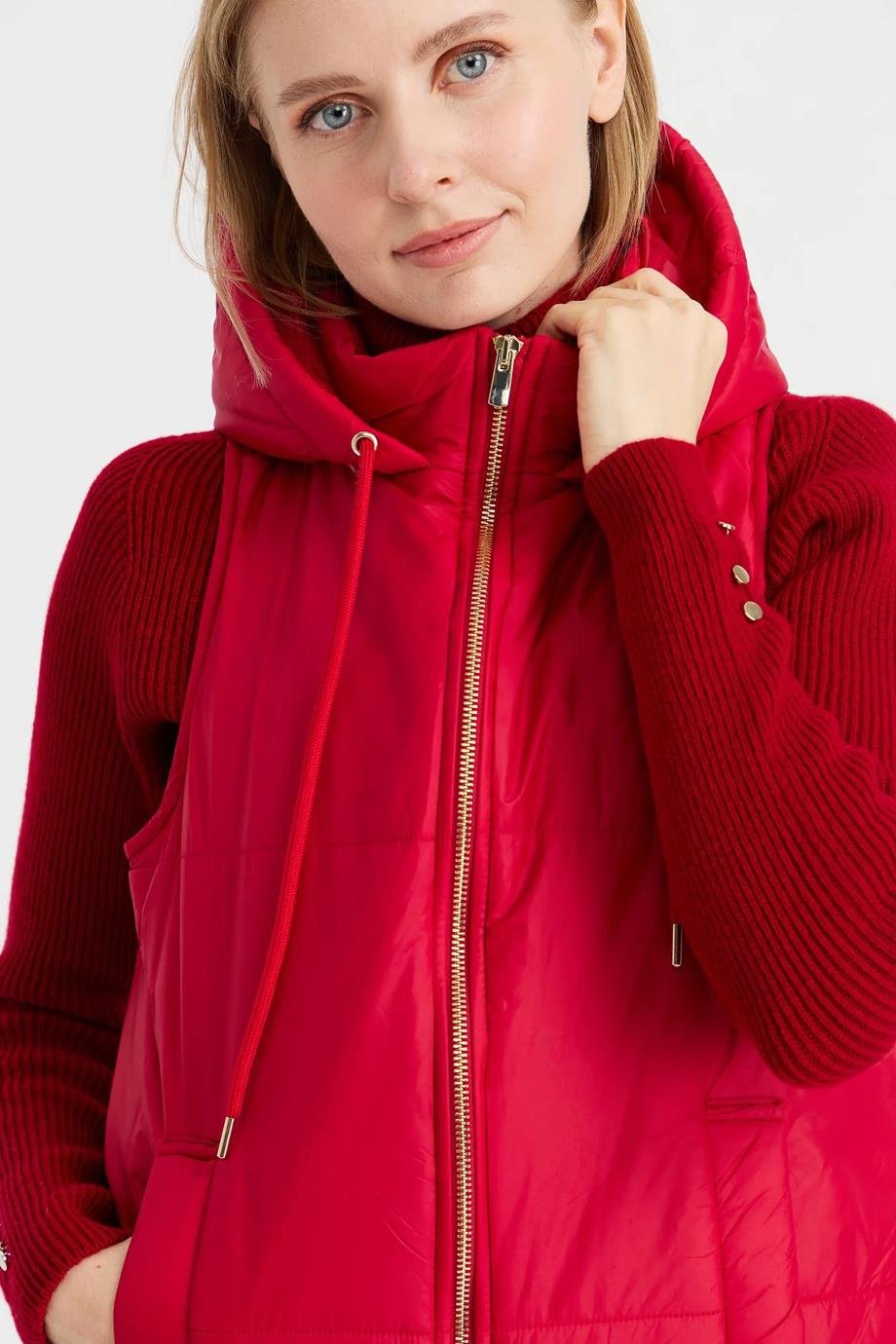 DESEN23409-2K4 DESEN YELEKKIRMIZI