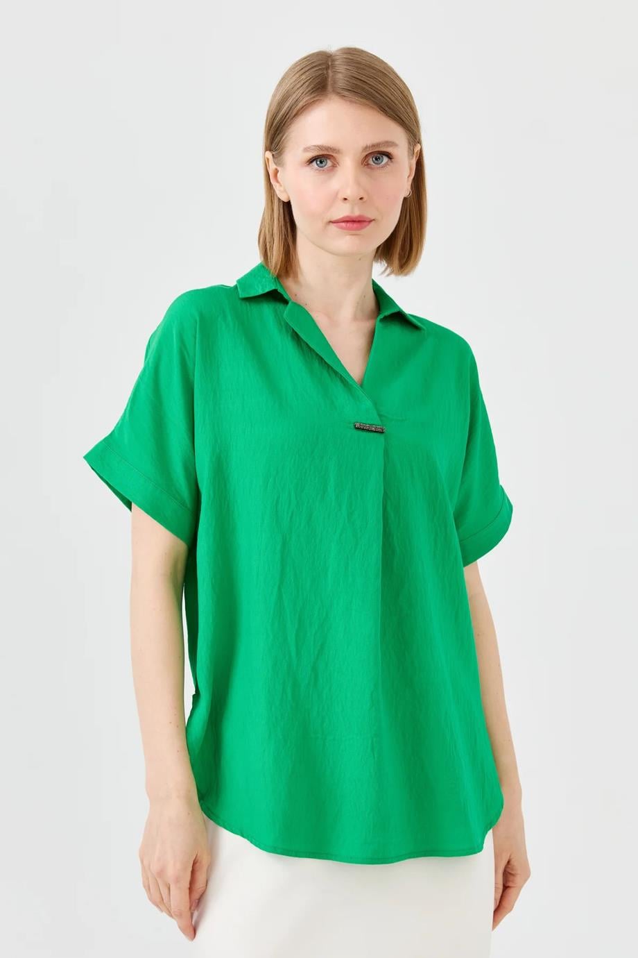 DESEN23459-2Y4 DESEN BLUZYEŞİL