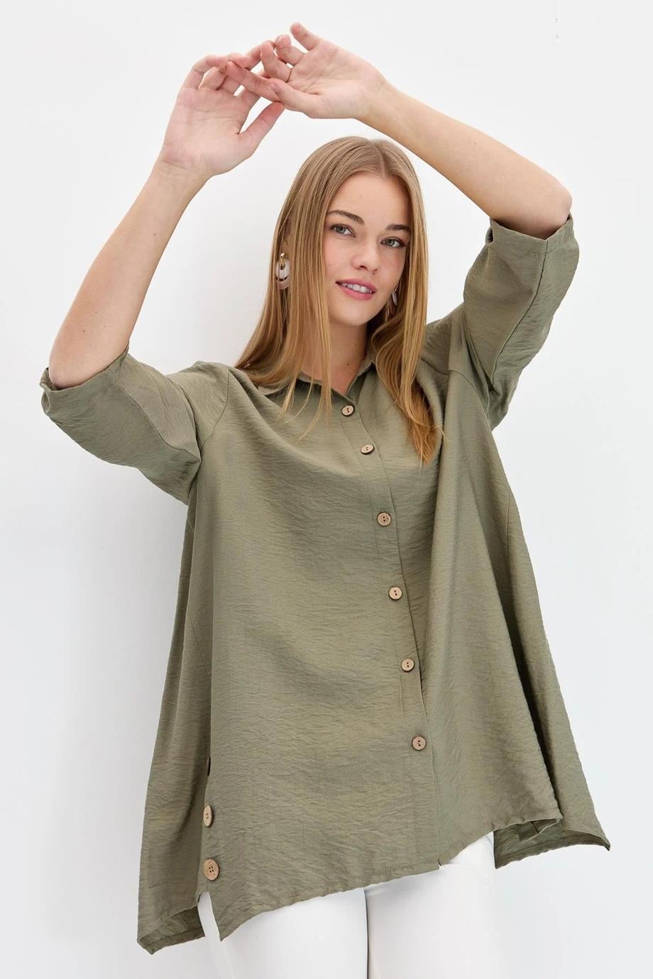 DESEN23493-2Y4 DESEN GÖMLEKHAKİ