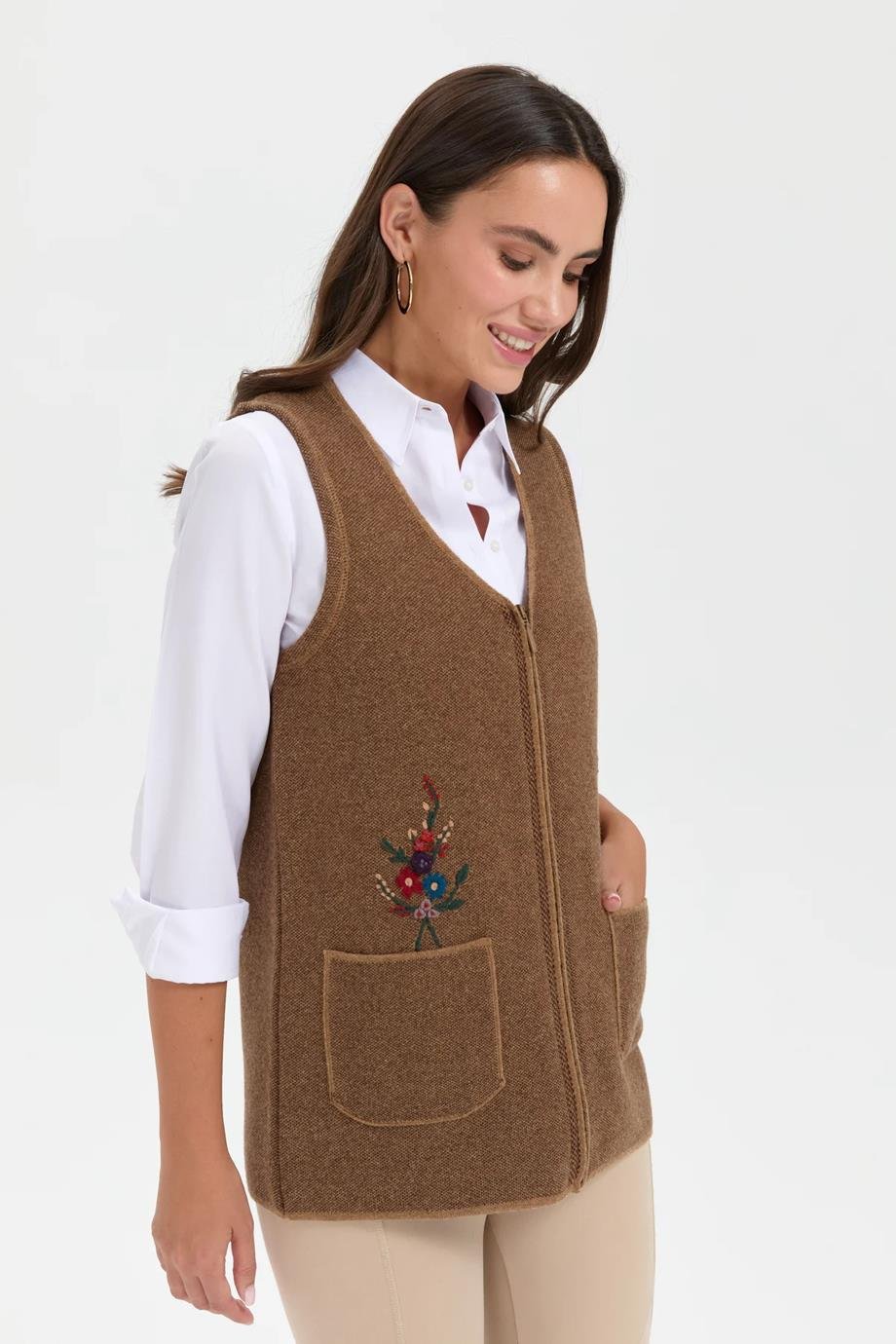 DESEN24001-VY-2K5 DESEN YELEKV.CAMEL