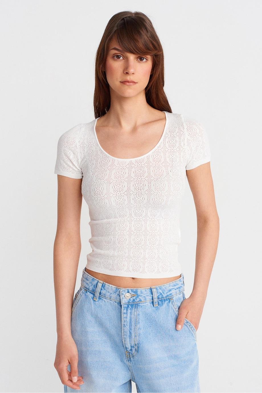 DİLVİN10755-2Y5 DİLVİN BLUZEKRU