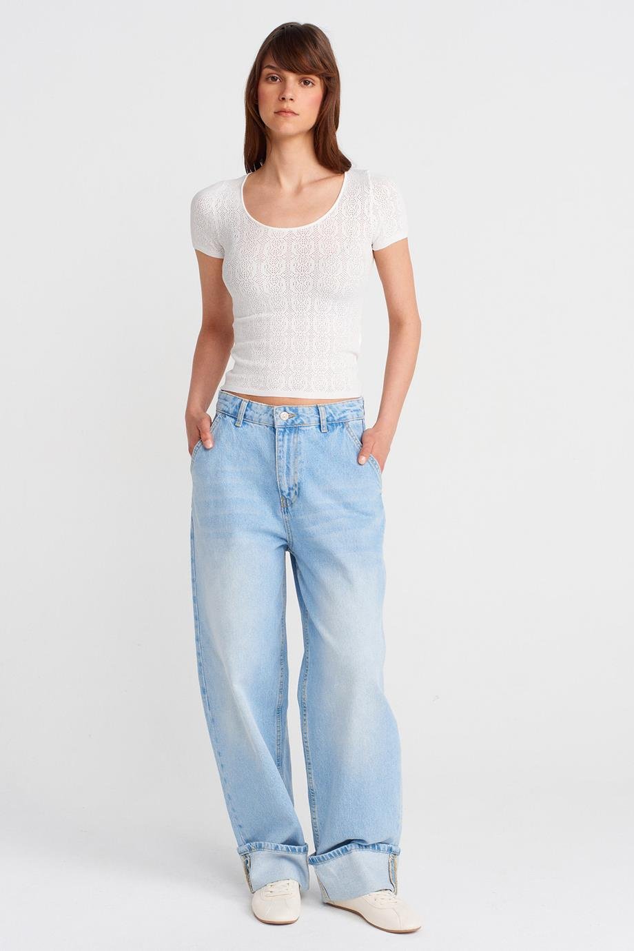 DİLVİN10755-2Y5 DİLVİN BLUZEKRU