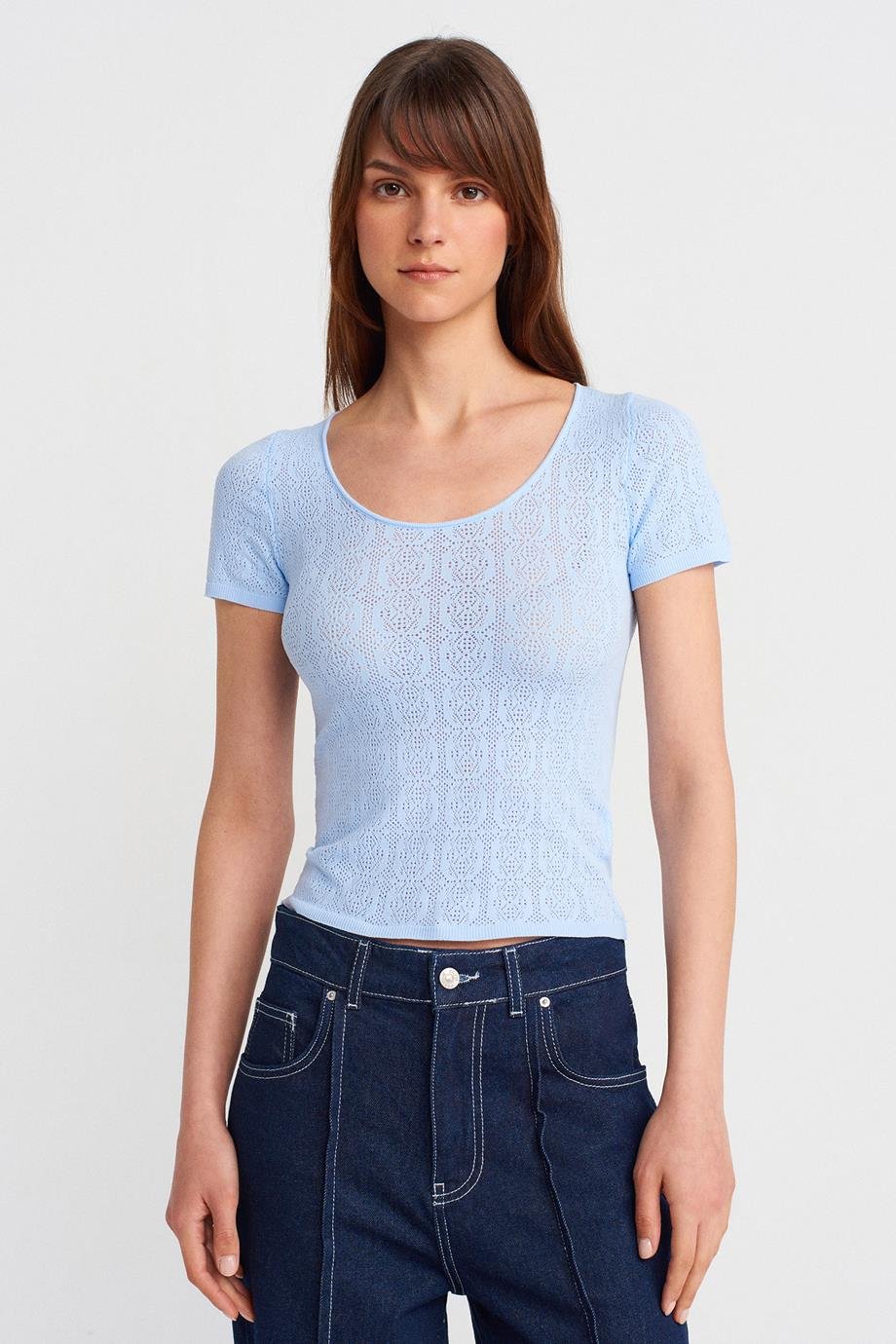 DİLVİN10755-2Y5 DİLVİN BLUZMAVİ