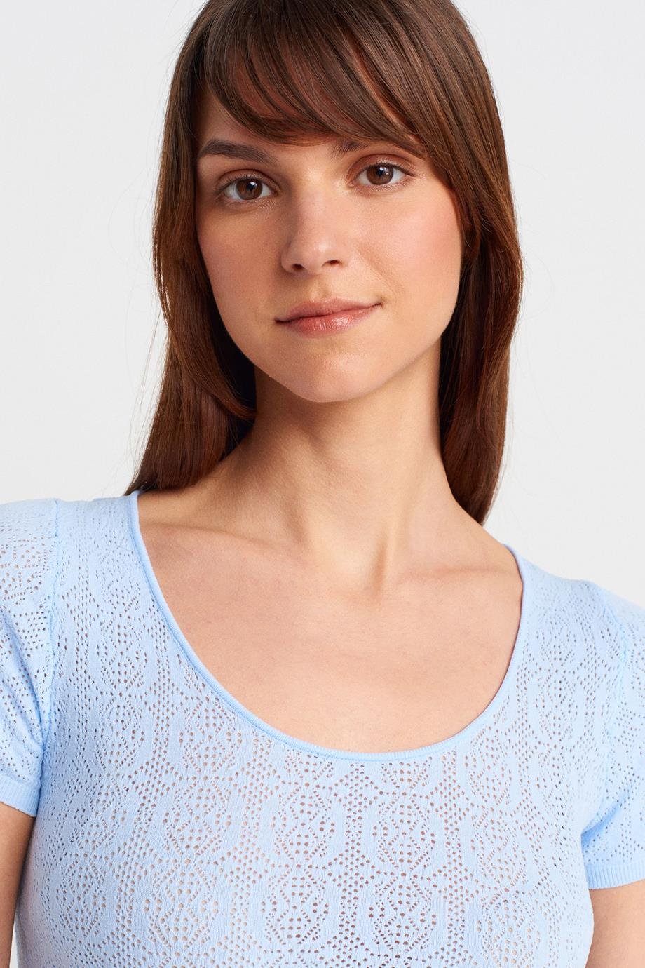 DİLVİN10755-2Y5 DİLVİN BLUZMAVİ