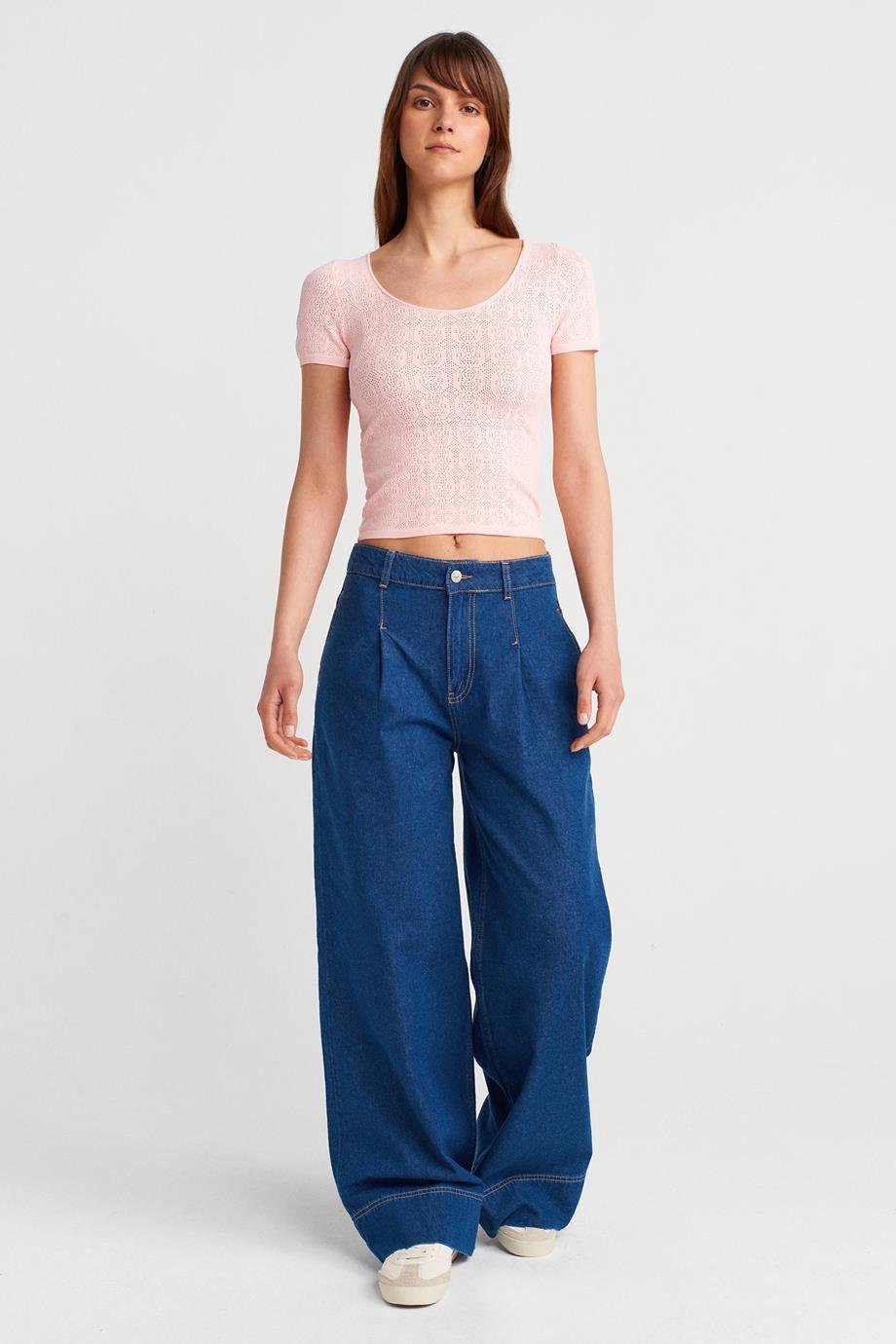 DİLVİN10755-2Y5 DİLVİN BLUZPEMBE