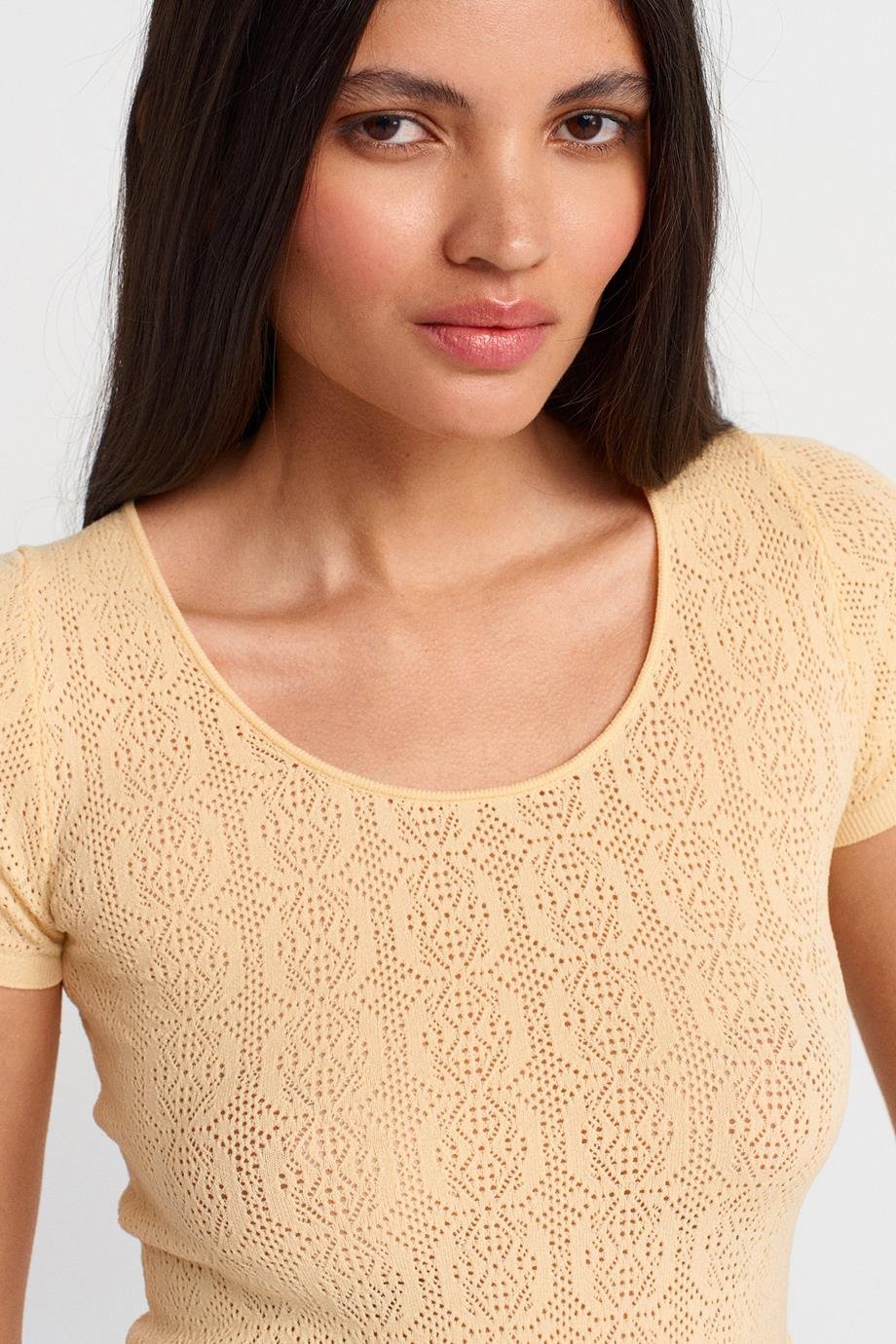 DİLVİN10755-2Y5 DİLVİN BLUZT.SARI