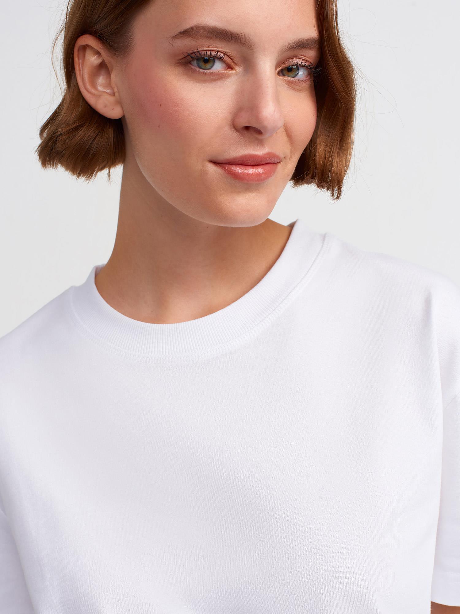 DİLVİN30312-2K6 DİLVİN TSHIRTBEYAZ