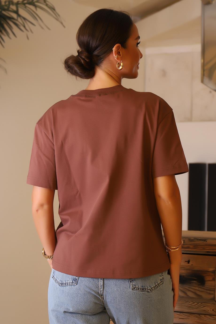 DİLVİN30312-2Y4 DİLVİN T-SHİRTKAHVE