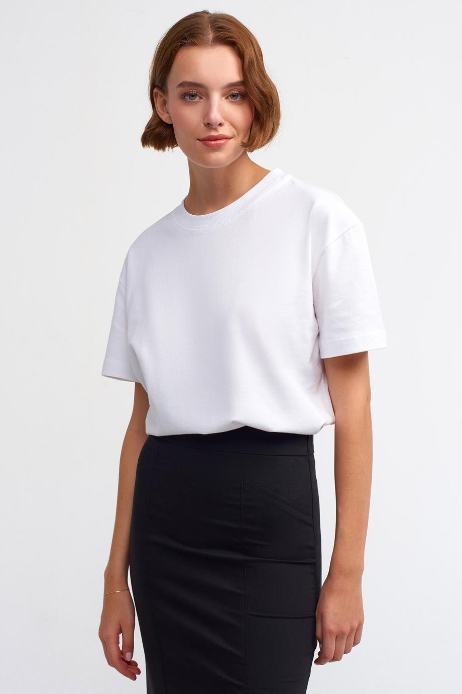 DİLVİN30312-2Y5 DİLVİN T-SHIRTBEYAZ