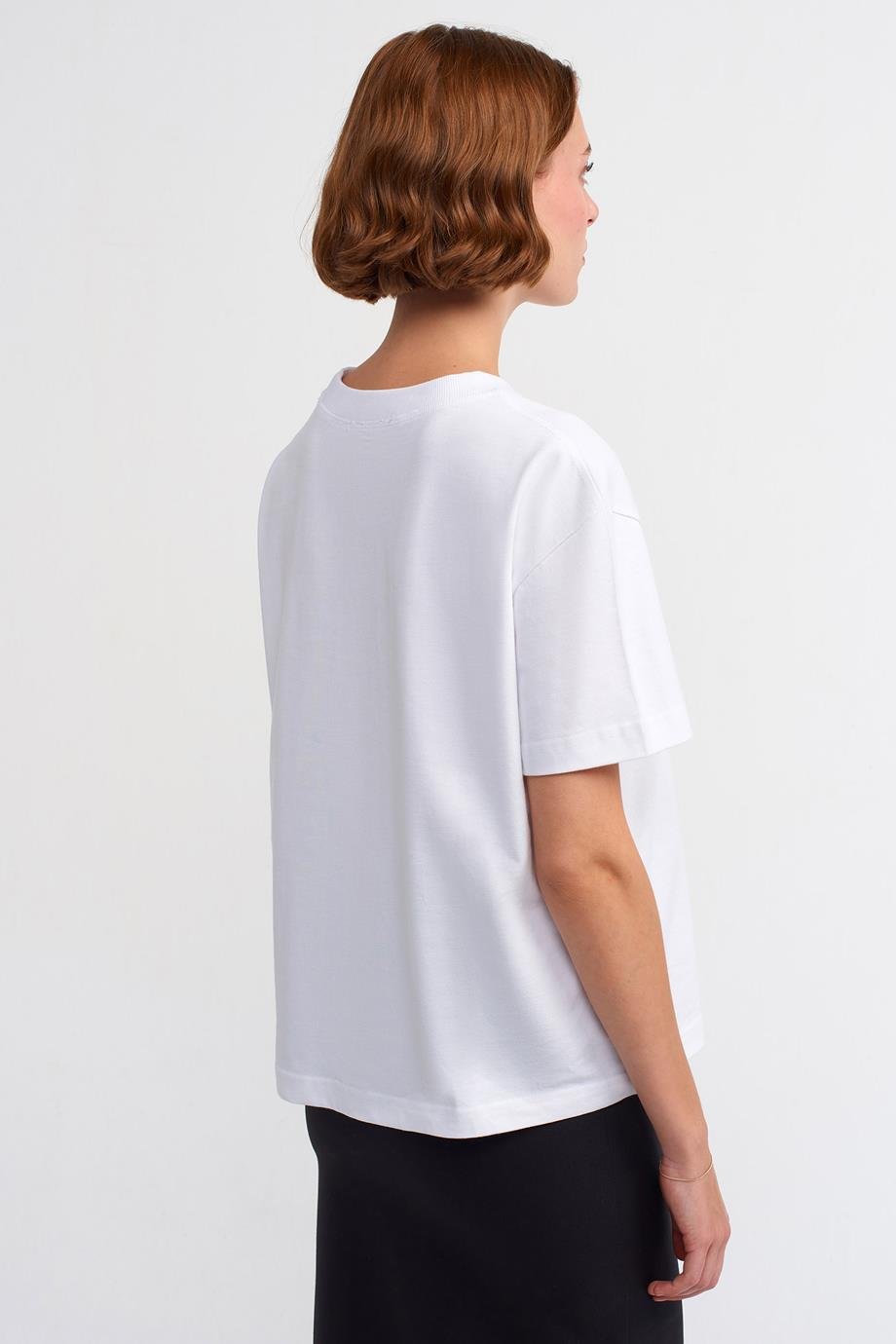 DİLVİN30312-2Y5 DİLVİN T-SHIRTBEYAZ