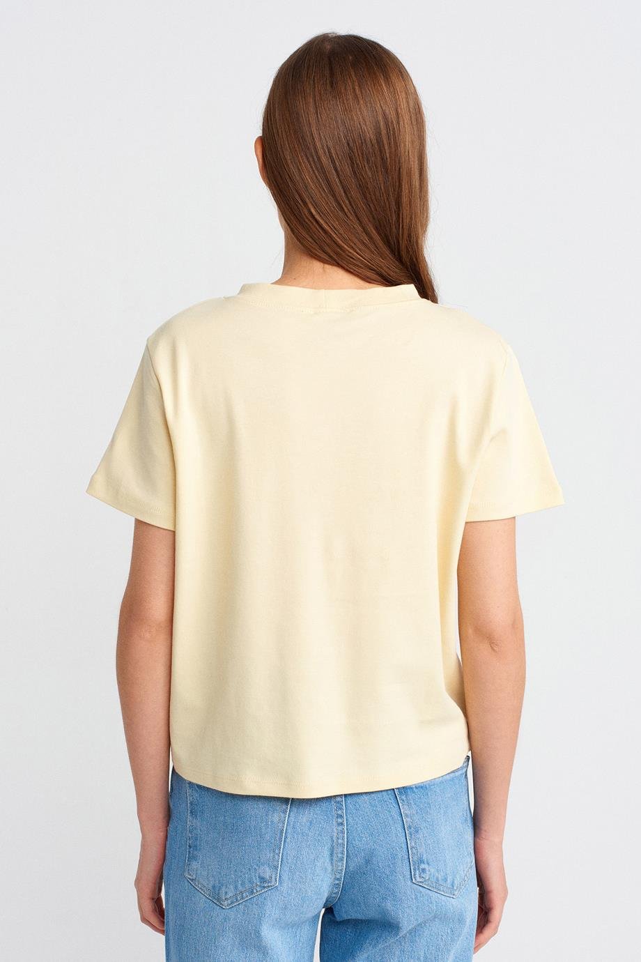 DİLVİN30584-2Y5 DİLVİN T-SHIRTAÇIK SARI