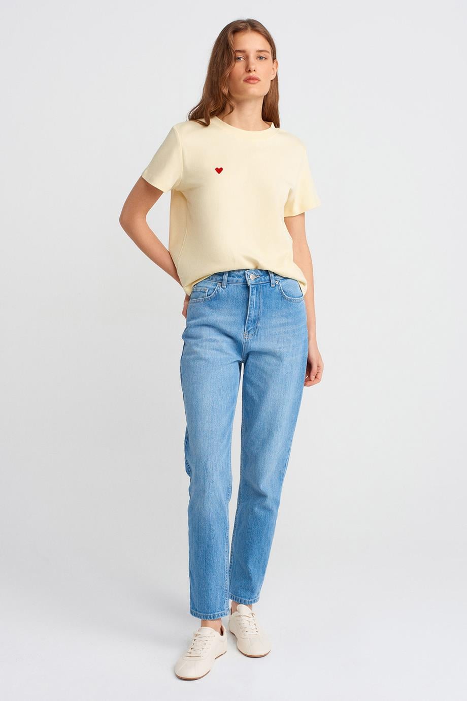 DİLVİN30584-2Y5 DİLVİN T-SHIRTAÇIK SARI