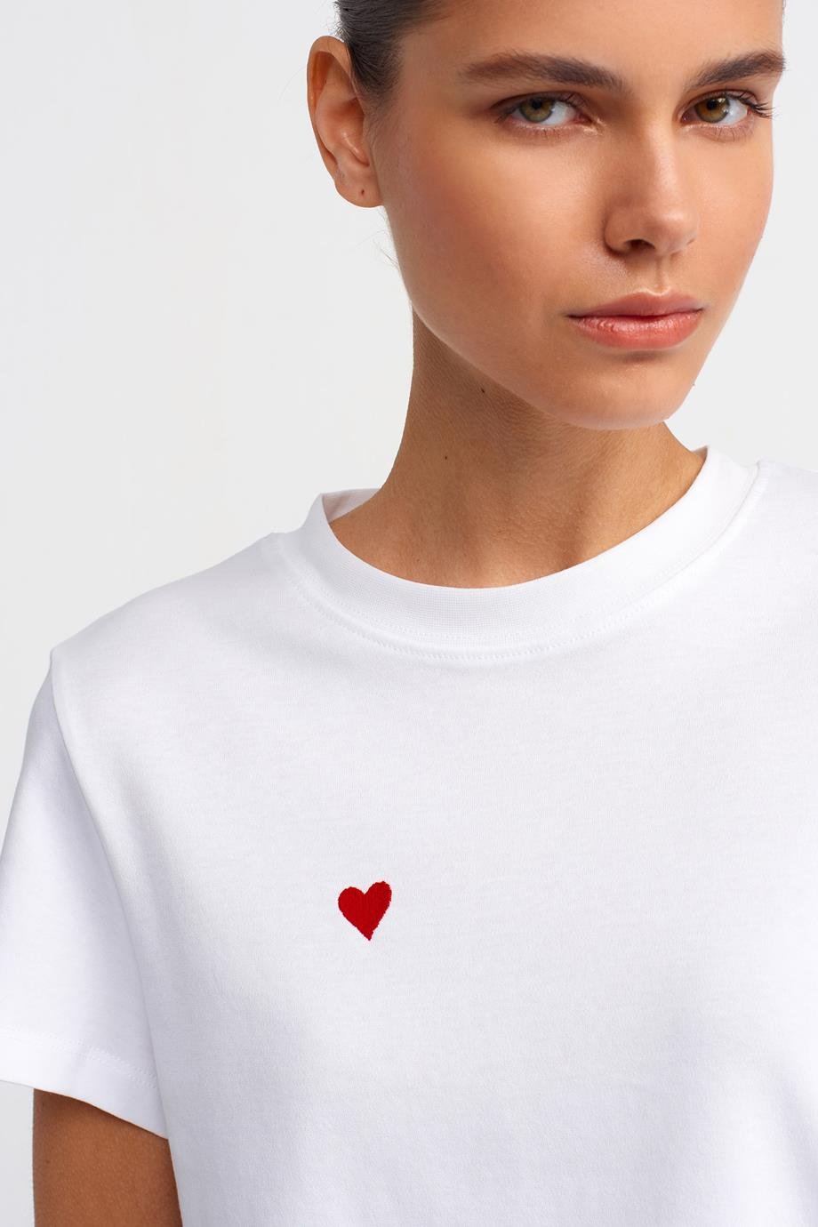 DİLVİN30584-2Y5 DİLVİN T-SHIRTBEYAZ
