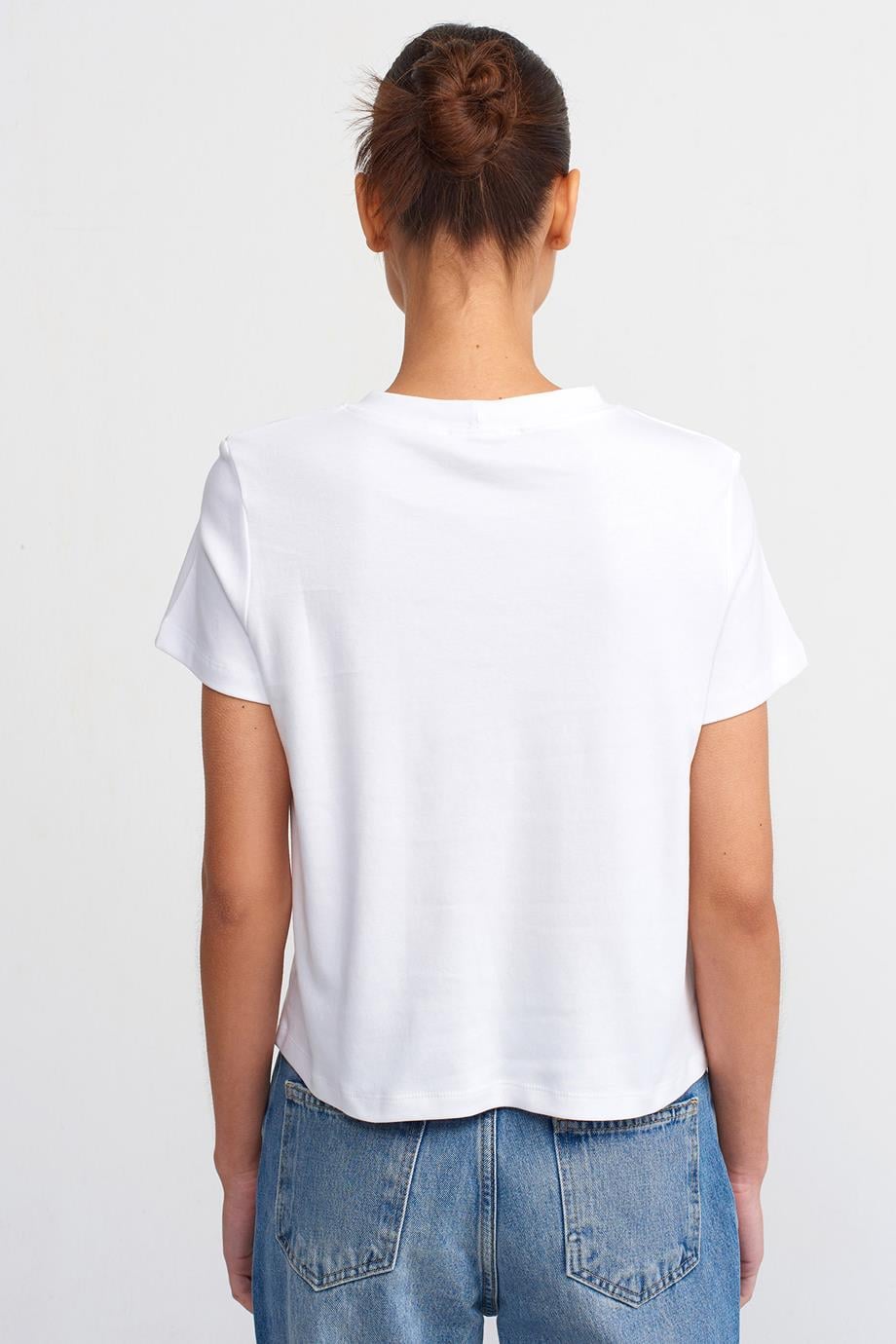 DİLVİN30584-2Y5 DİLVİN T-SHIRTBEYAZ