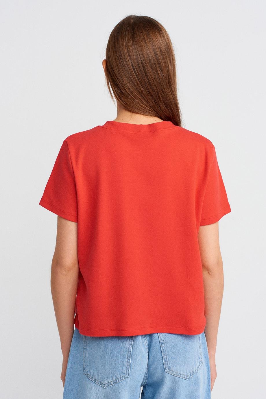 DİLVİN30584-2Y5 DİLVİN T-SHIRTKIRMIZI