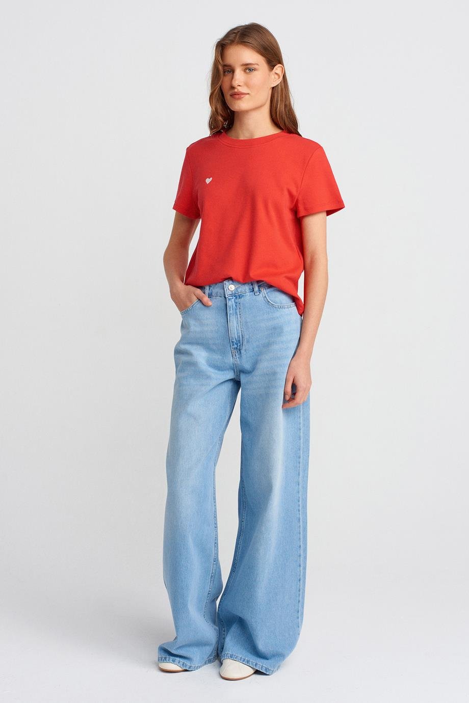 DİLVİN30584-2Y5 DİLVİN T-SHIRTKIRMIZI