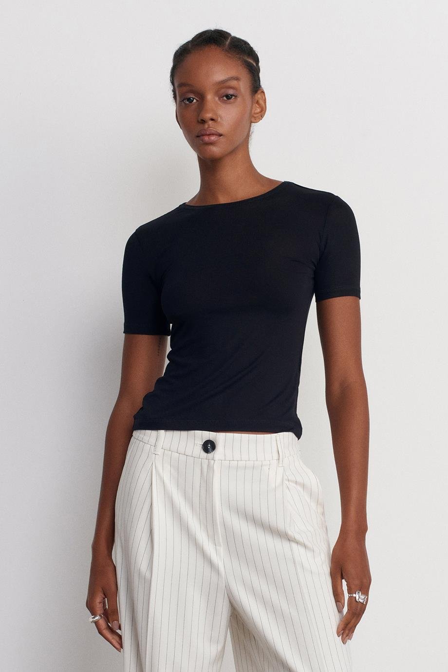 DİLVİN30747-2Y5 DİLVİN T-SHIRTSİYAH