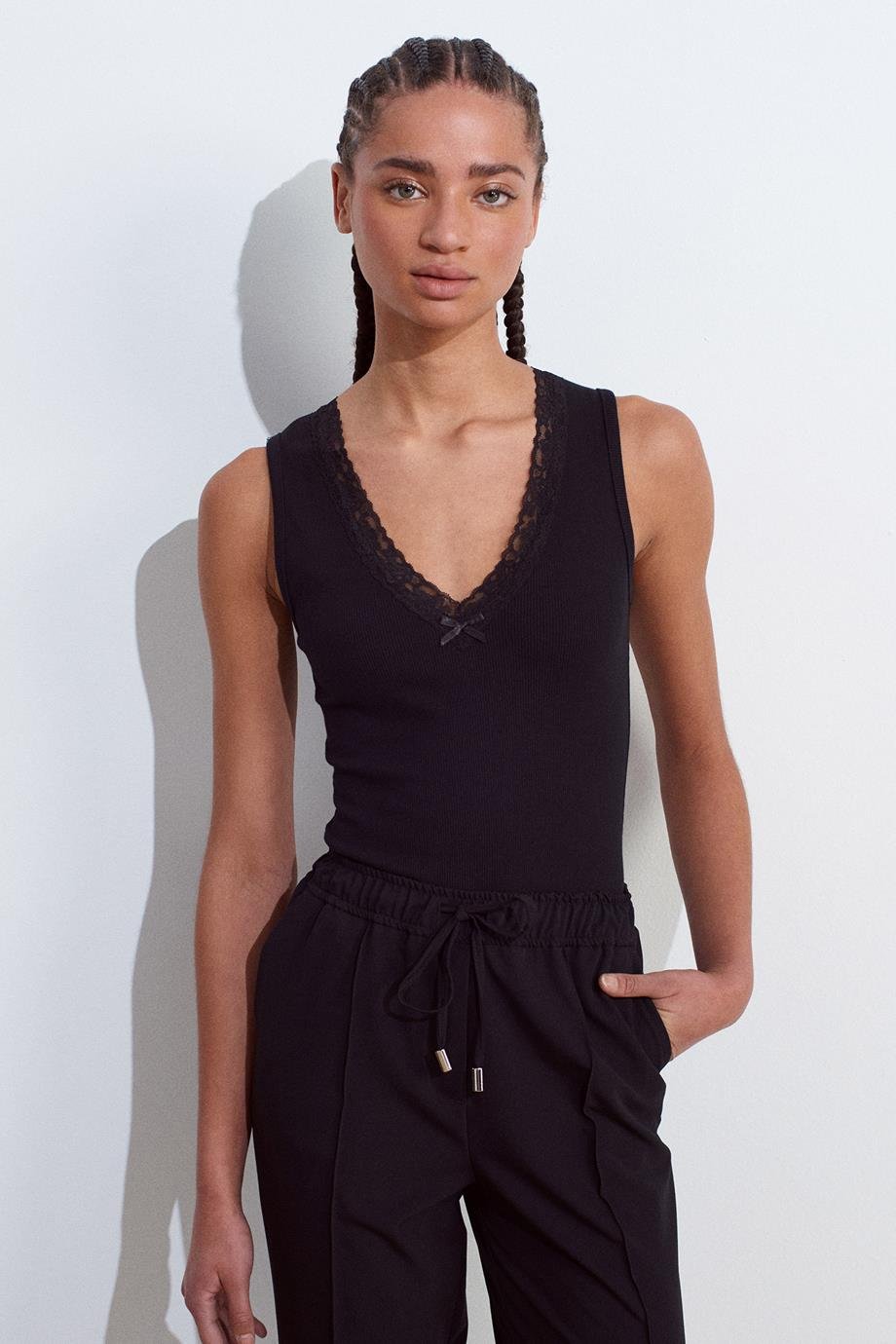 DİLVİN31778-2Y5 DİLVİN CROPSİYAH