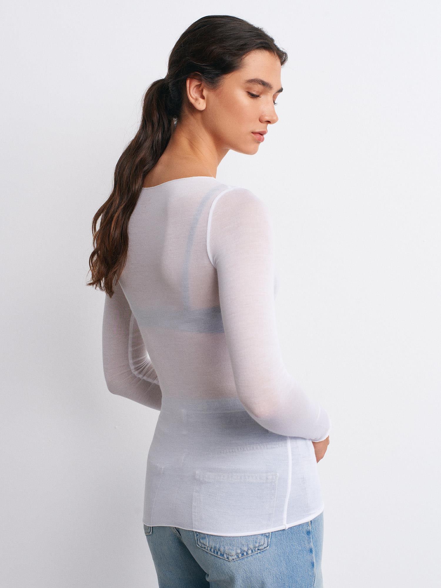 DİLVİN32122-2K6 DİLVİN BLUZBEYAZ