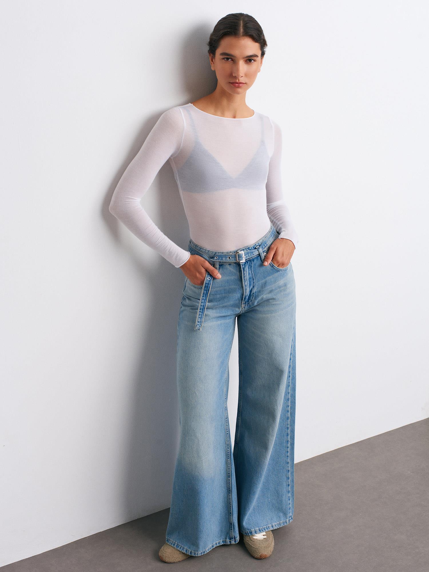 DİLVİN32122-2K6 DİLVİN BLUZBEYAZ