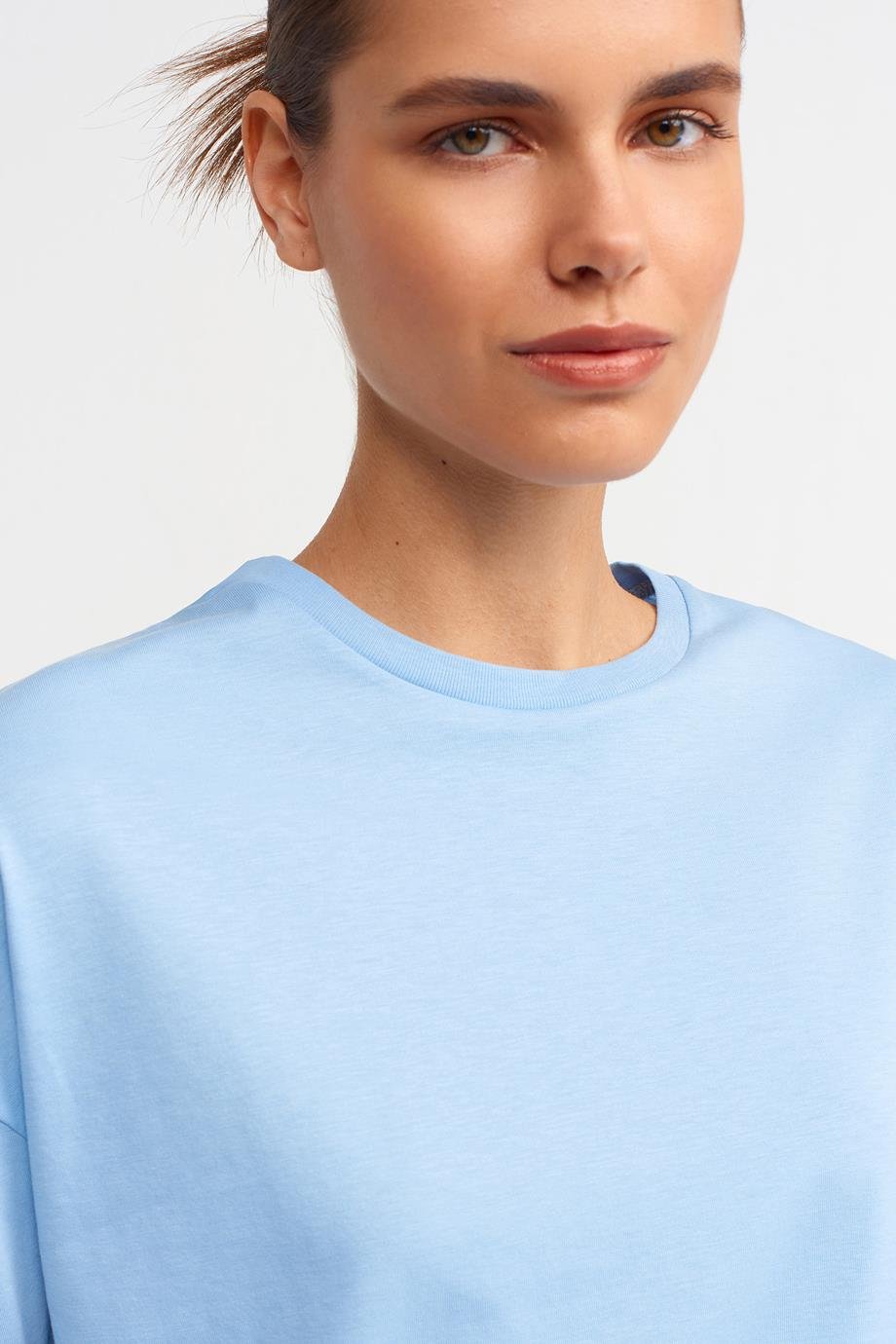 DİLVİN3683-2Y5 DİLVİN T-SHIRTMAVİ