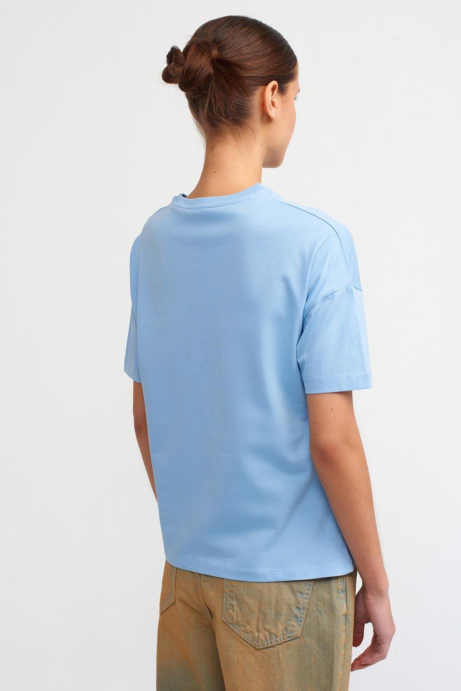 DİLVİN3683-2Y5 DİLVİN T-SHIRTMAVİ