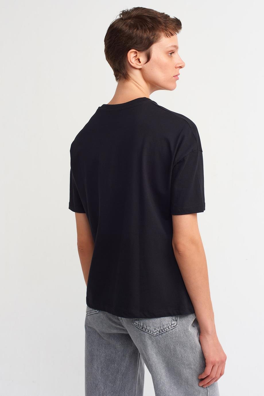 DİLVİN3683-2Y5 DİLVİN T-SHIRTSİYAH