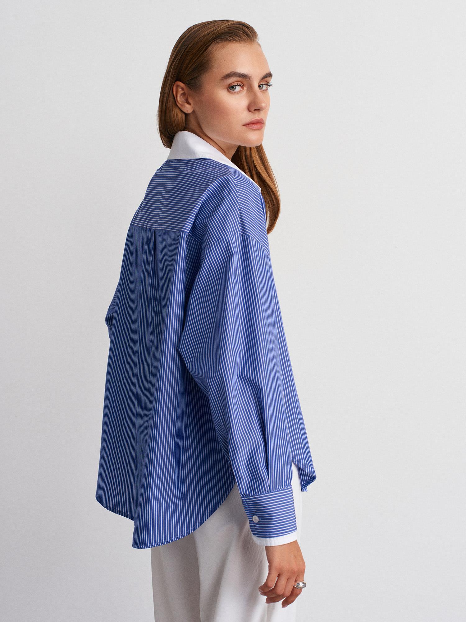 DİLVİN50527-2K6 DİLVİN GÖMLEKMAVİ