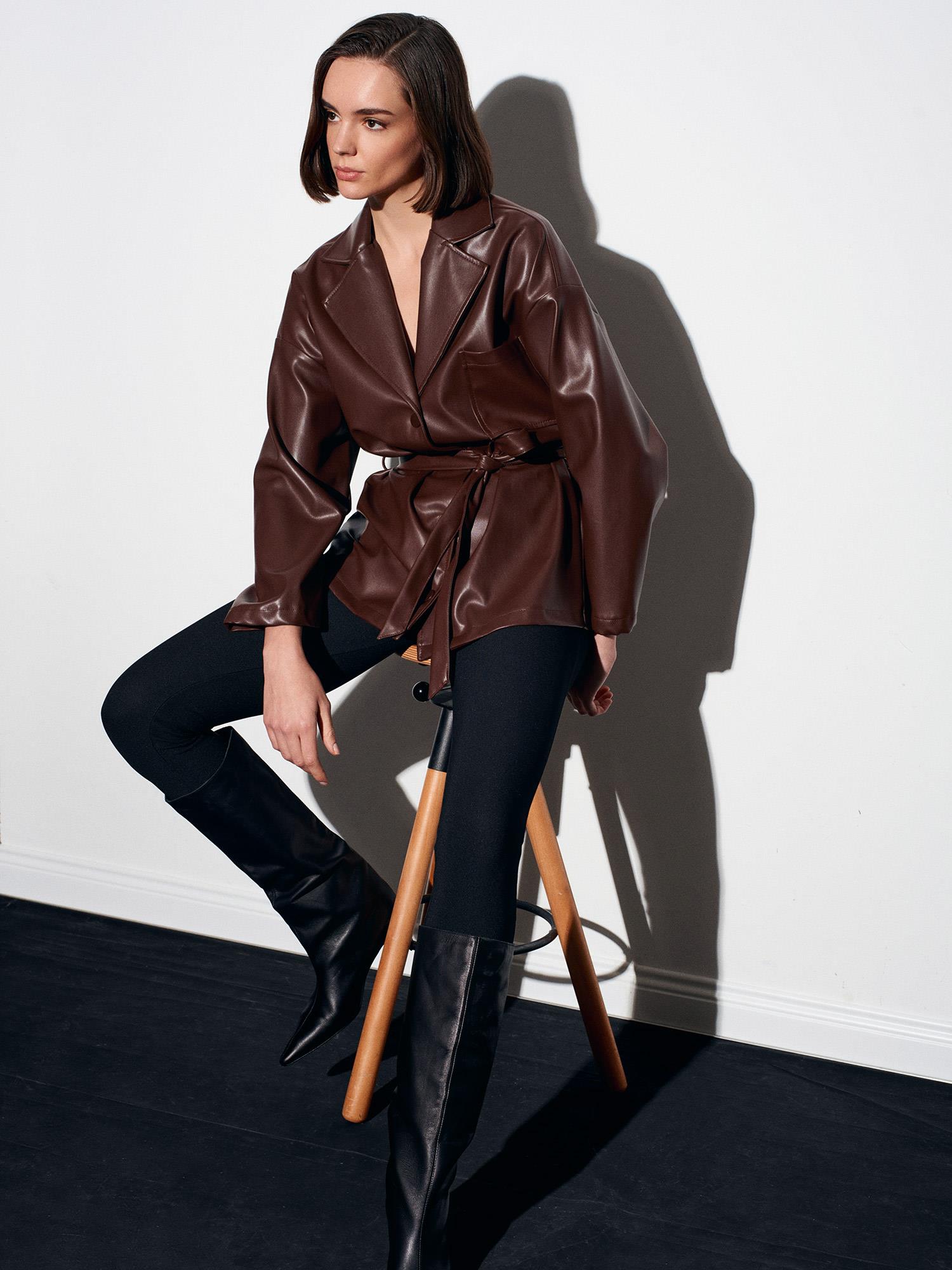 DİLVİN50533-2K6 DİLVİN CEKETA.KAHVE