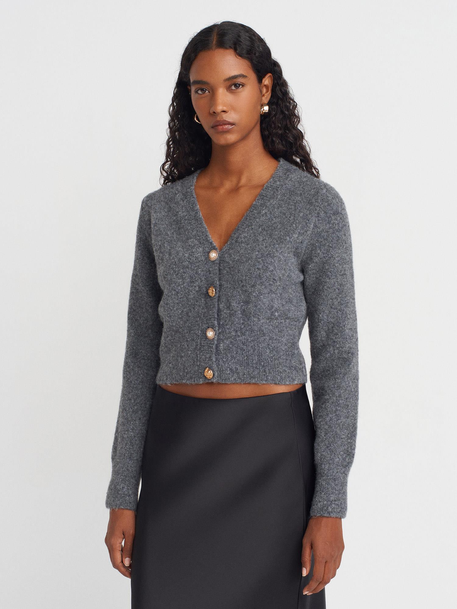 DİLVİN60273-2K6 DİLVİN HIRKAK.FÜME MELANJ