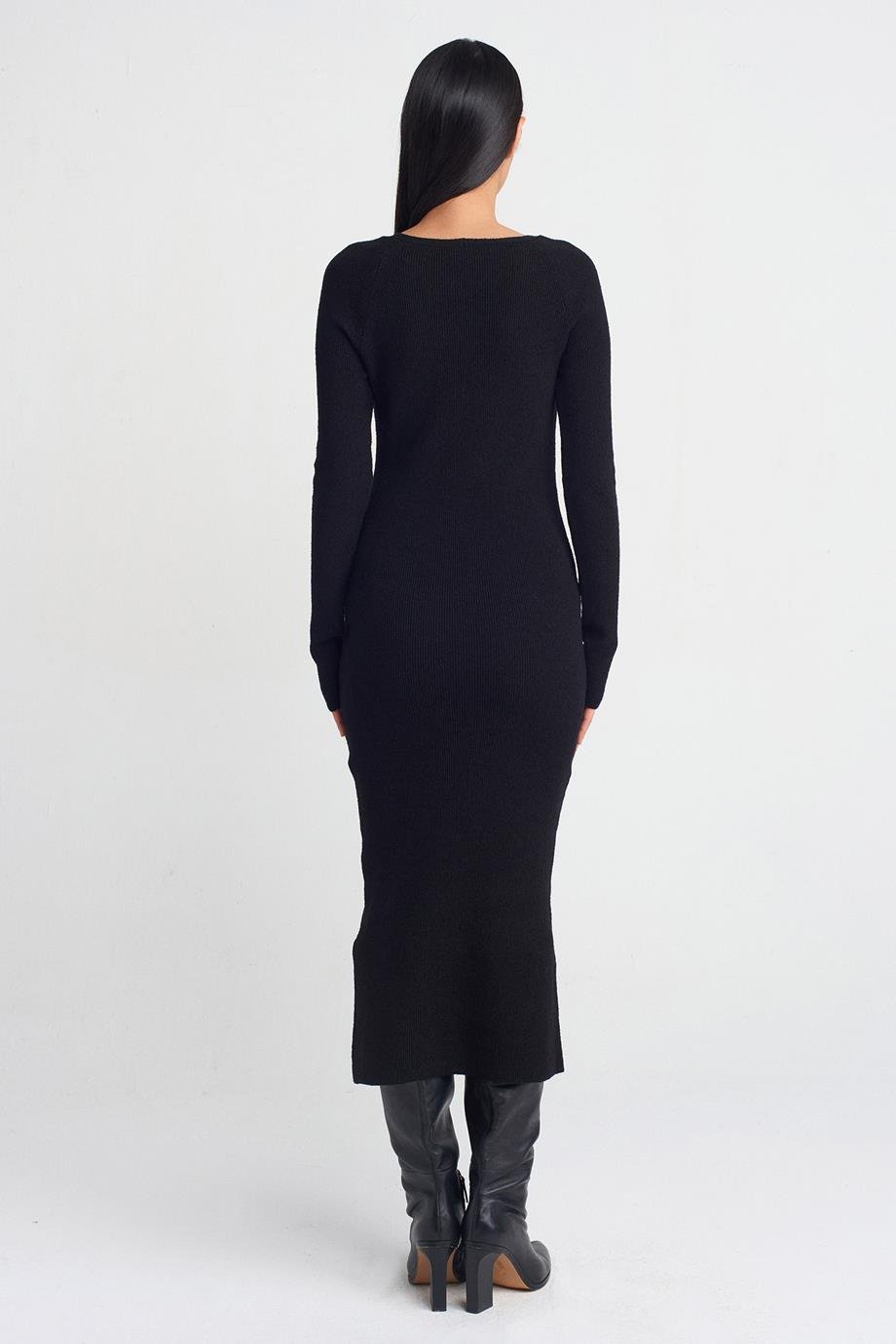 DİLVİN90242-2K5 DİLVİN ELBİSESİYAH