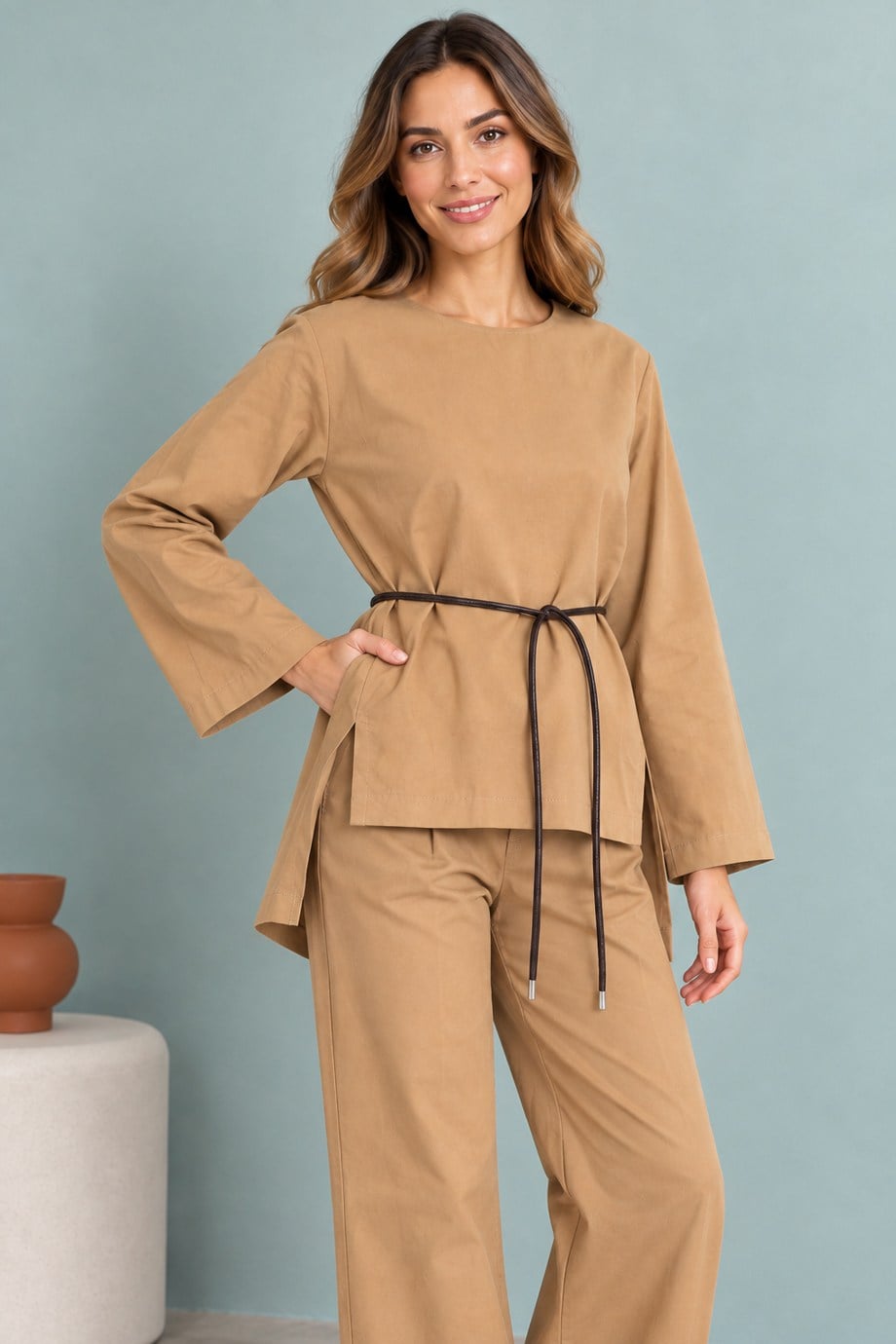 EFİL9253-2K7 EFİL TAKIM-CAMEL