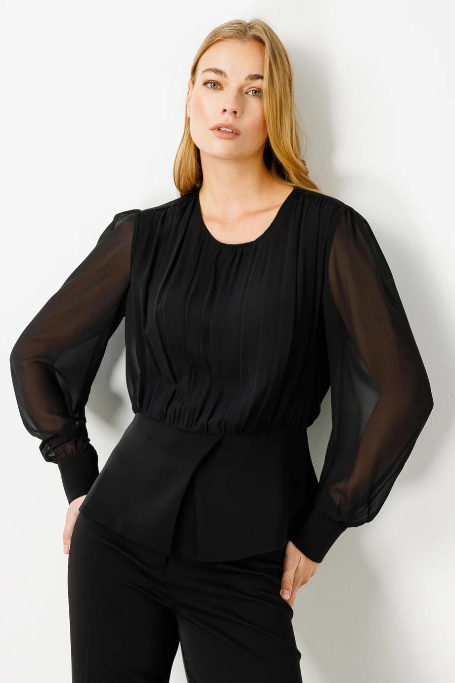 EKOL1182-2Y4 EKOL BLUZSİYAH