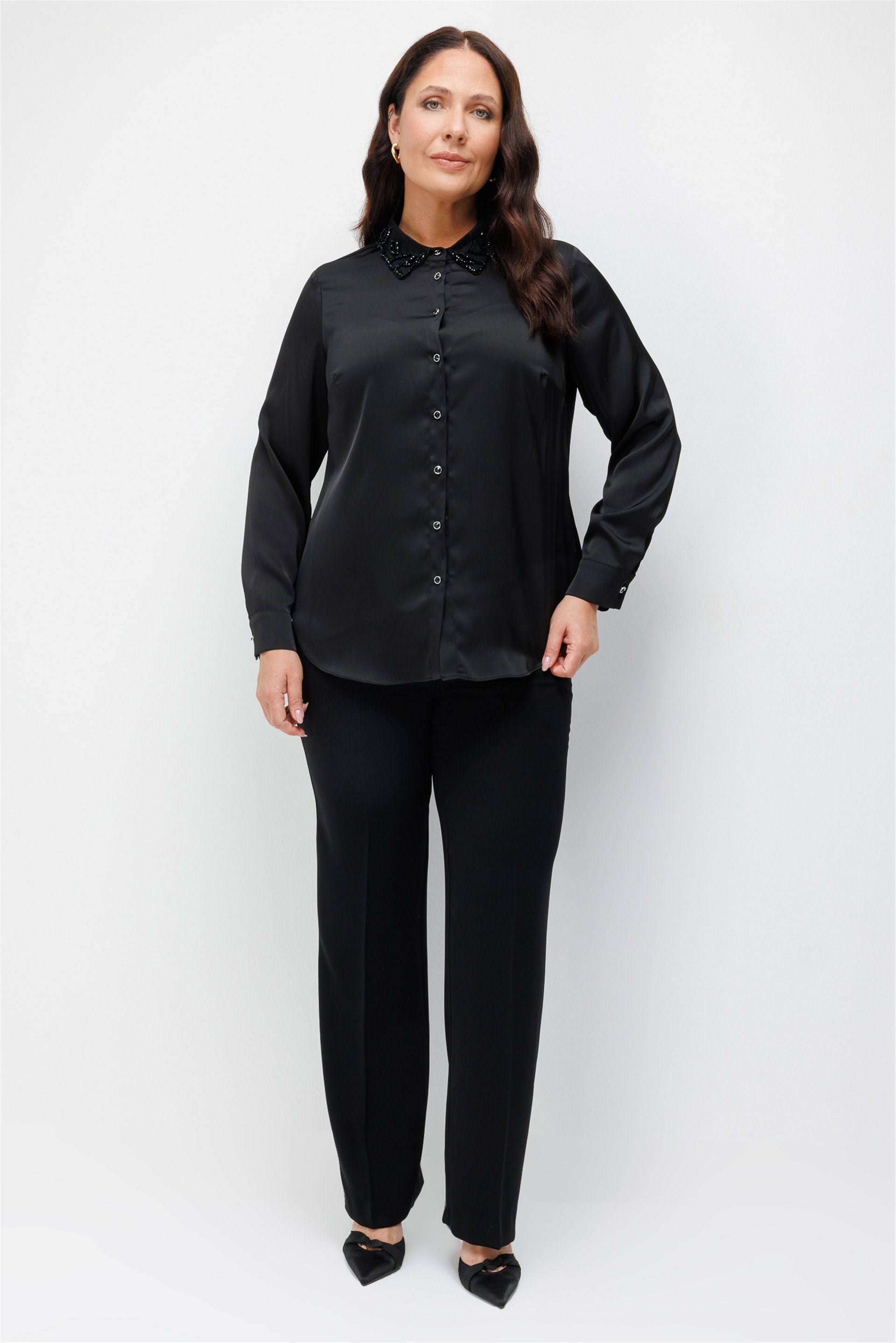 EKOL1523-2K7 EKOL BLUZ-SİYAH